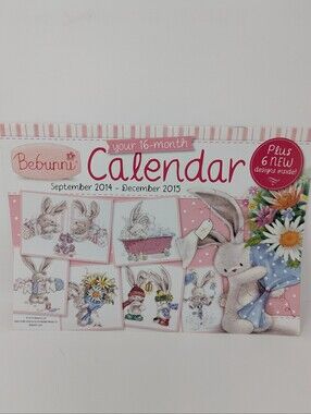 Bebunni Bunny Cross Stitch Magazine Calendar Pattern Book 2014 2015
